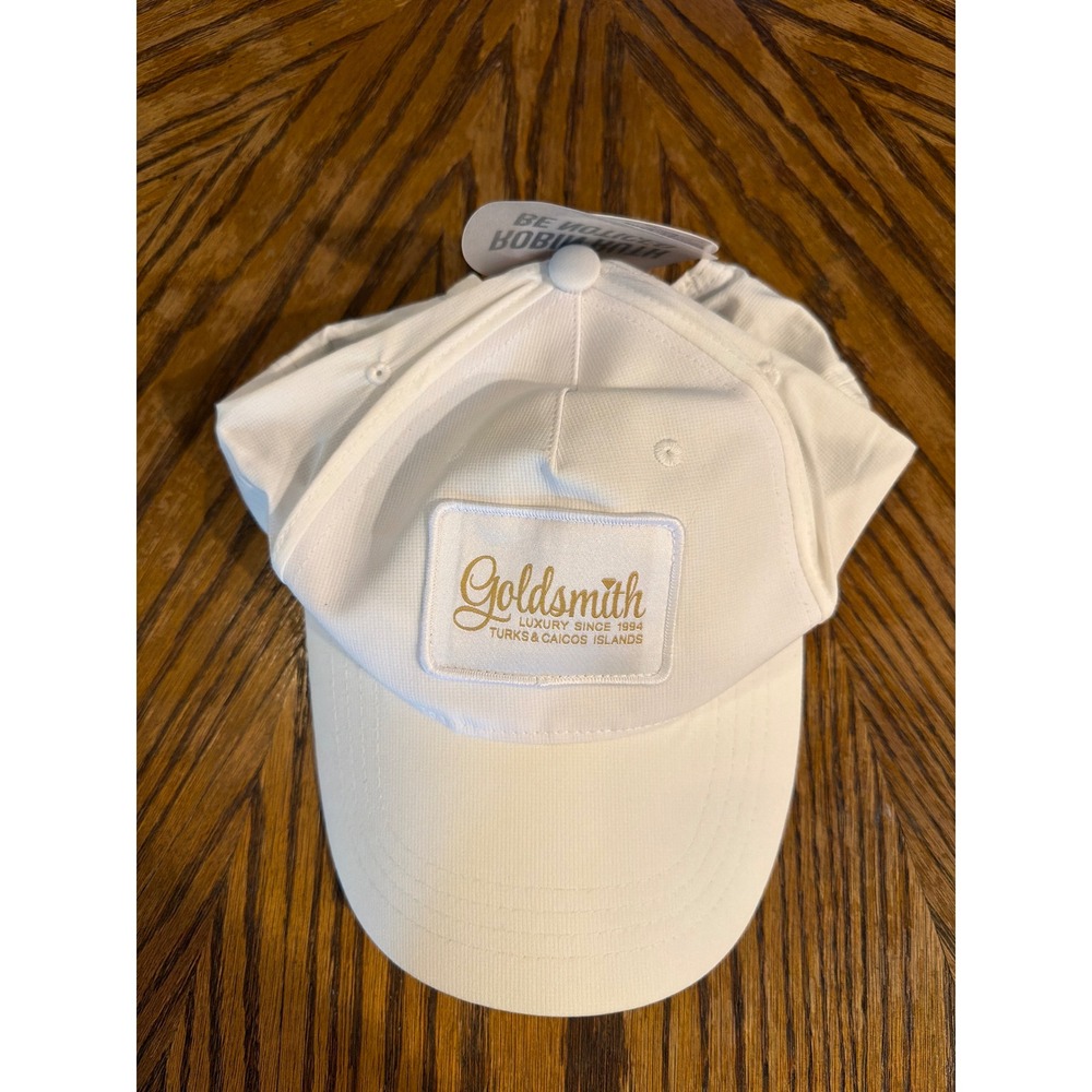 Robin Ruth Goldsmith Luxury Turks & Caicos White Gold Baseball Cap CJT004-A NWT